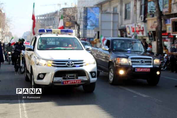 راهپیمایی خودرویی ۲۲ بهمن در قائمشهر