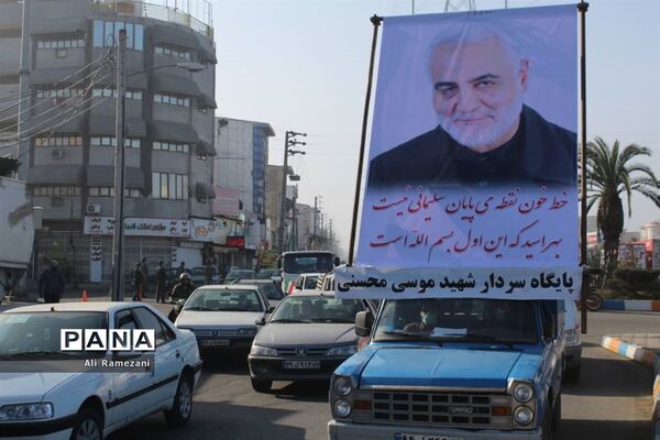 راهپیمایی خودرویی ۲۲ بهمن در قائمشهر