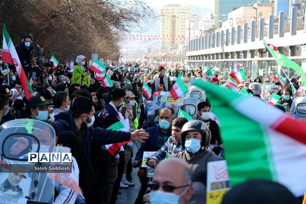 راهپیمایی 22 بهمن  در مشهد مقدس