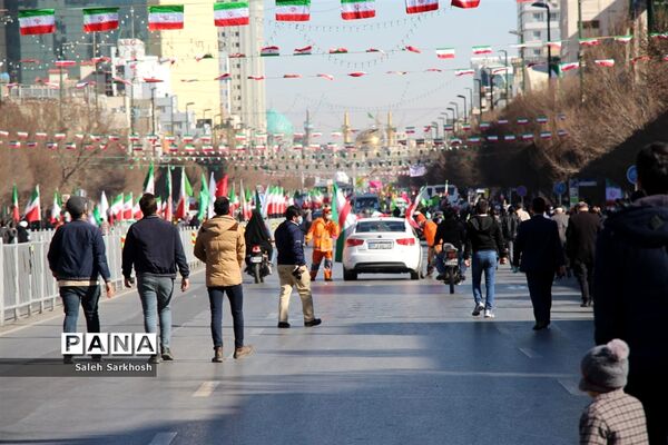 راهپیمایی 22 بهمن  در مشهد مقدس