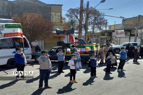 راهپیمایی خودرویی 22 بهمن درشهرستان نی ریز