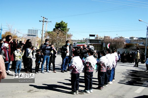 راهپیمایی خودرویی 22 بهمن درشهرستان نی ریز