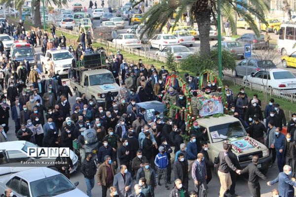 تشییع پیکر شهید مصطفی نوروزی در ساری