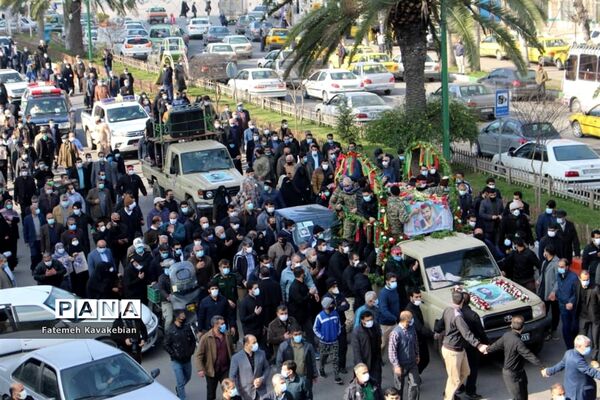 تشییع پیکر شهید مصطفی نوروزی در ساری
