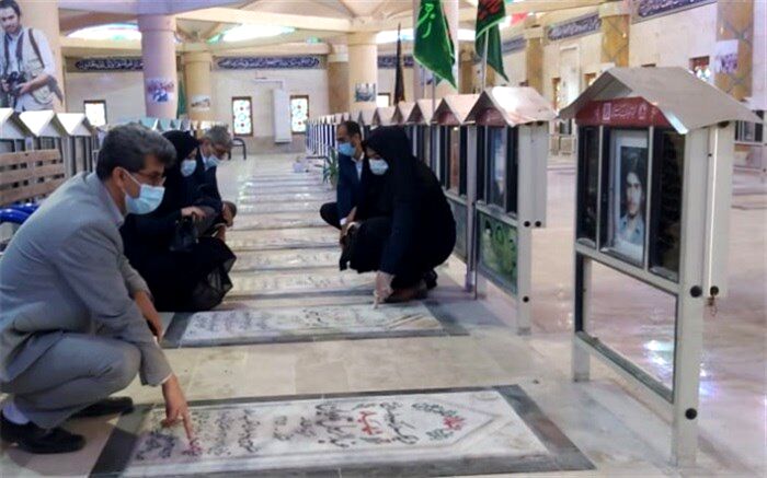 تجدید پیمان هیات  ورزش دانش آموزی استان بوشهر با شهیدان