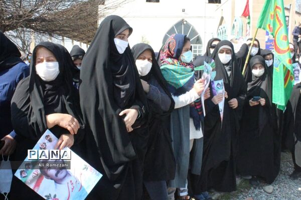 مراسم تشییع پیکر شهید علی اکبر محمدی در قائمشهر