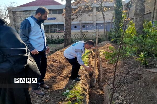مراسم کاشت 66 درخت به یاد 66 شهید هنرستان ماندگار ایثار شریعتی منطقه 16