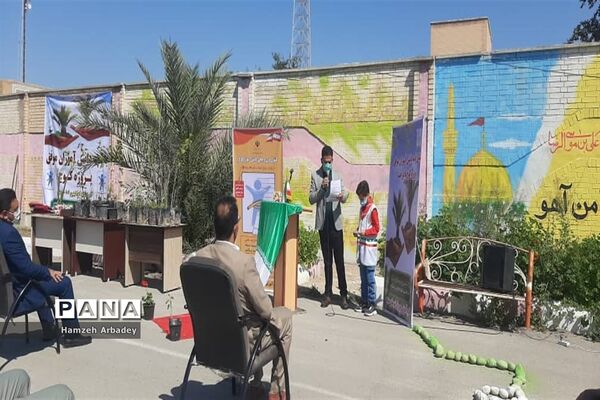 برگزاری مراسم هفته درختکاری درمدارس  شهرستان حمیدیه