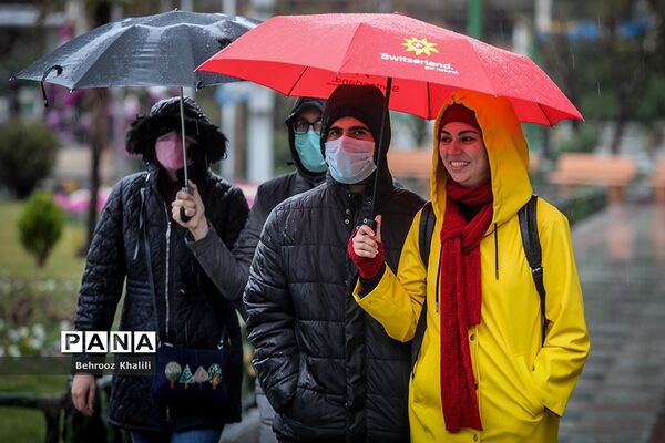 تهران بارانی در آخرین روزهای سال