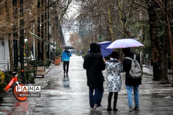تهران بارانی در آخرین روزهای سال