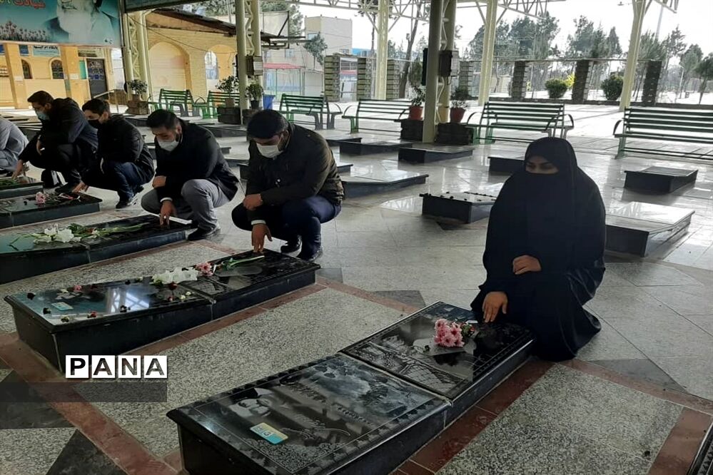 گلباران مزار شهدا و بازدید از موزه دفاع مقدس در ملارد