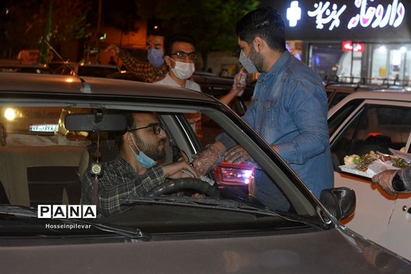 مراسم گلباران میلاد امام زمان (عج) در بیرجند استان خراسان جنوبی