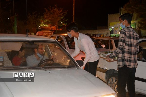 مراسم گلباران میلاد امام زمان (عج) در بیرجند استان خراسان جنوبی