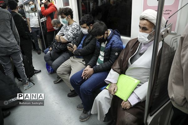 مترو تهران در شرایط قرمز کرونایی