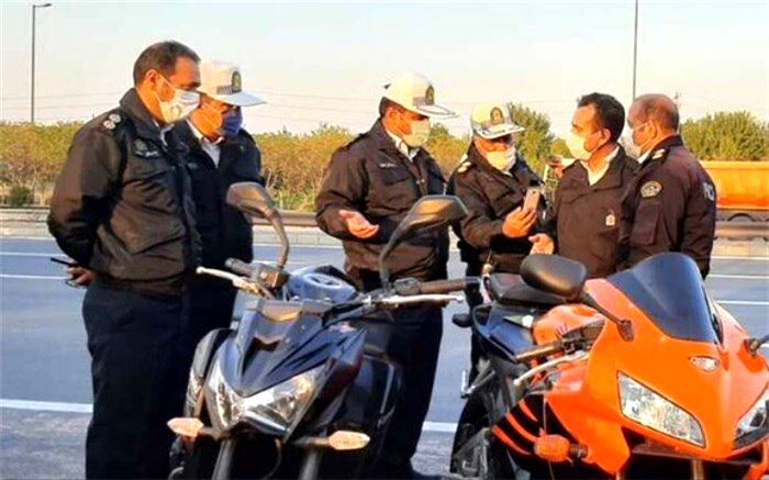 برخورد پلیس با موتورهای سنگین بدون پلاک و مجوز