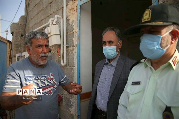 بازدید معاون سیاسی، امنیتی و اجتماعی استاندار بوشهر از مناطق زلزله  گناوه