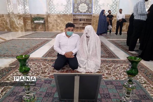 مراسم ازدواج زوج های جوان در خجسته سالروز ازدواج حضرت علی(ع)و حضرت فاطمه(س) در حرم مطهر رضوی