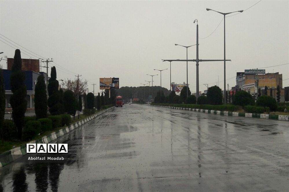 بارش باران شدید  تابستانی  در کاشمر