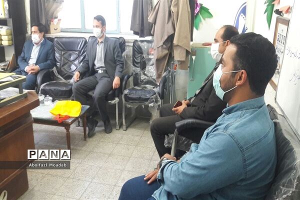 بازدید مدیر آموزش و پرورش، معاون پرورشی و روابط عمومی اداره آموزش و پرورش از مدارس شهرستان کاشمر