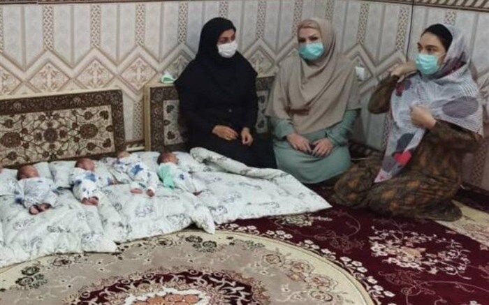 مادر 23 ساله در رباط کریم  چهار قلو به دنیا آورد