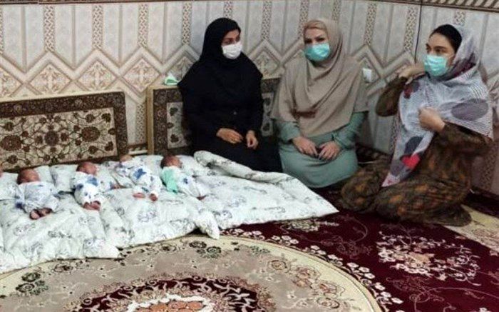 مادر 23 ساله در رباط کریم  چهار قلو به دنیا آورد