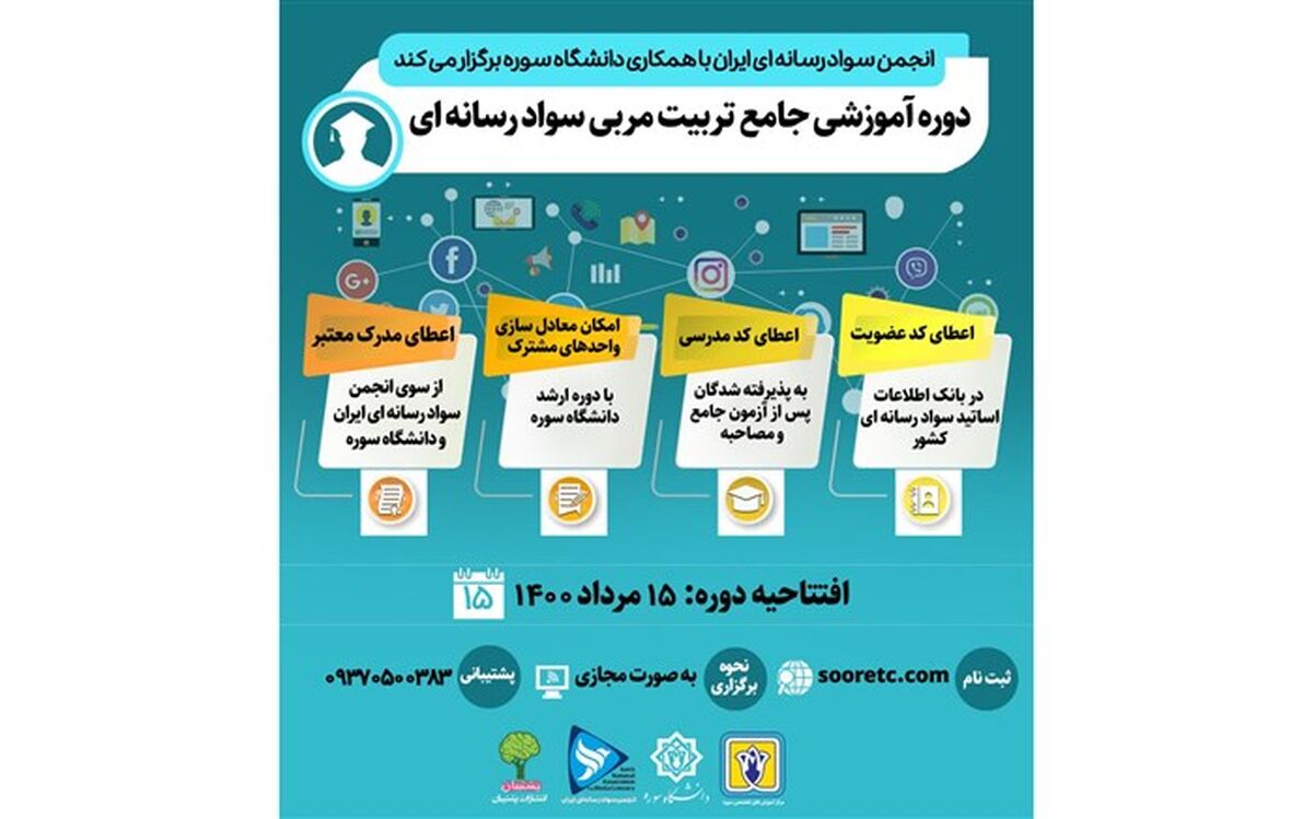آغاز ثبت نام شرکت در دوره جامع تربیت مربی سواد رسانه ای