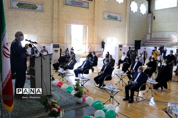 مراسم افتتاحیه پایگاه تجمیعی واکسیناسیون کووید- ۱۹ فرهنگیان