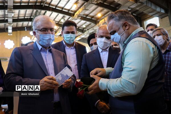 مراسم افتتاحیه پایگاه تجمیعی واکسیناسیون کووید- ۱۹ فرهنگیان