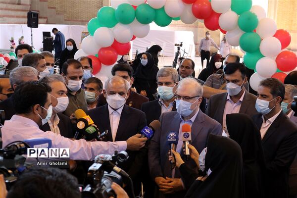 مراسم افتتاحیه پایگاه تجمیعی واکسیناسیون کووید- ۱۹ فرهنگیان