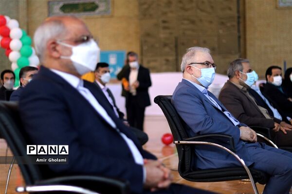 مراسم افتتاحیه پایگاه تجمیعی واکسیناسیون کووید- ۱۹ فرهنگیان