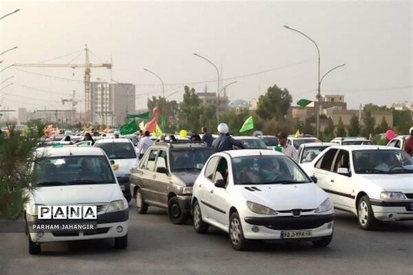 کاروان خودرویی جشن عید غدیر در بلوار حرم تا حرم قم