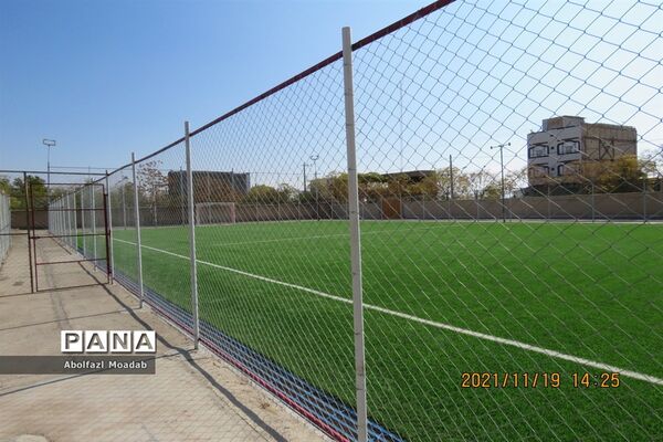 تکمیل شدن مجموعه ورزشی چمن ورزشی شهرستان خلیل آباد