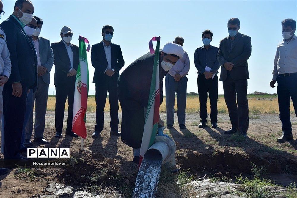 افتتاح پروژه آبیاری کم فشار در بخش ماژان شهرستان خوسف