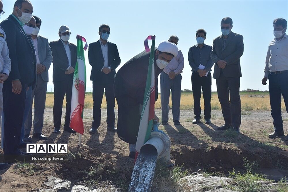 افتتاح پروژه آبیاری کم فشار در بخش ماژان شهرستان خوسف