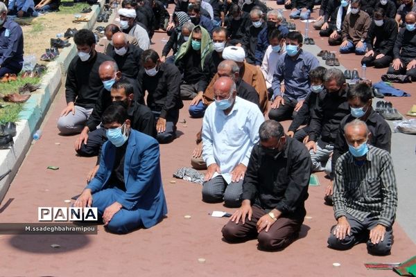 عزاداری سرور سالار شهیدان و برپایی نماز ظهر عاشورا در شهر یاسوج