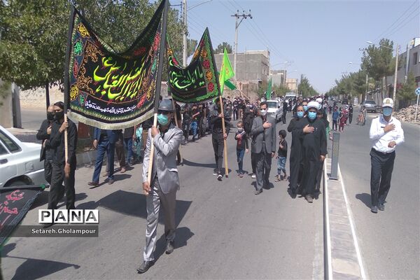 عاشورای حسینی درمسجد چهارده معصوم شهرستان درمیان
