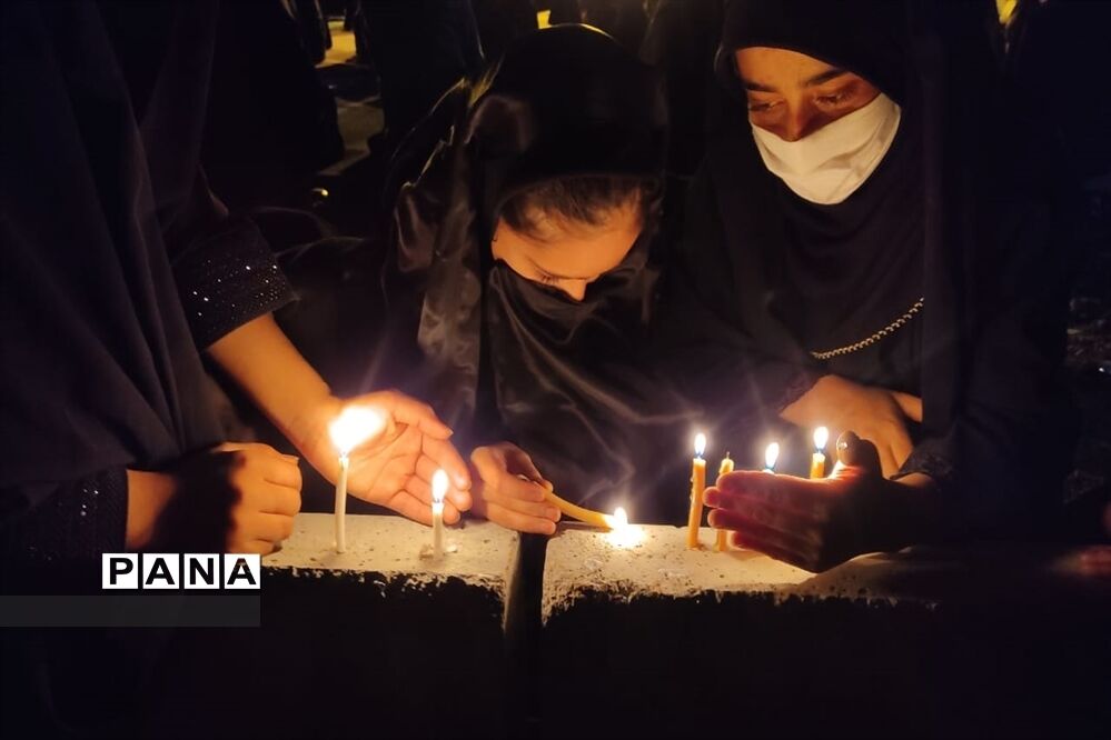 مراسم عزاداری شام غریبان در شهرستان درمیان