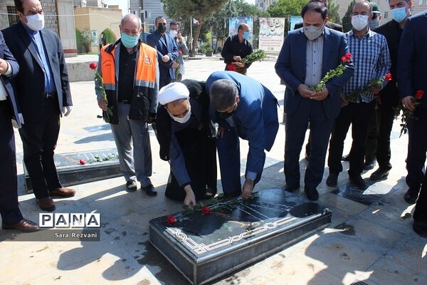 گلباران مزارشهدای آستان مقدس امامزاده عقیل(ع) اسلامشهر