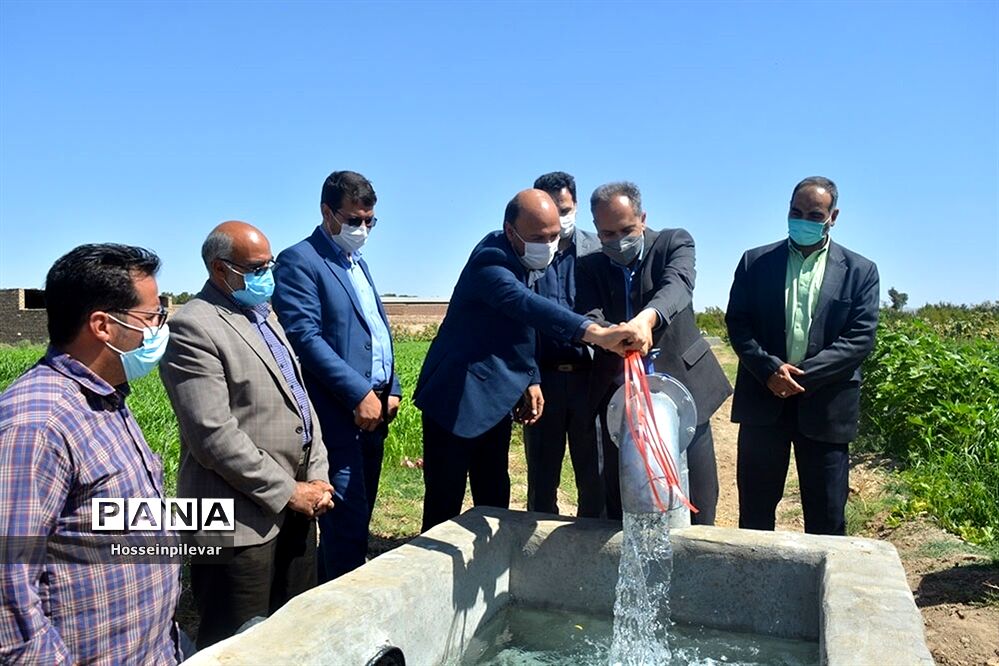 پروژه آبیاری کم فشار در معصوم آباد شهرستان خوسف