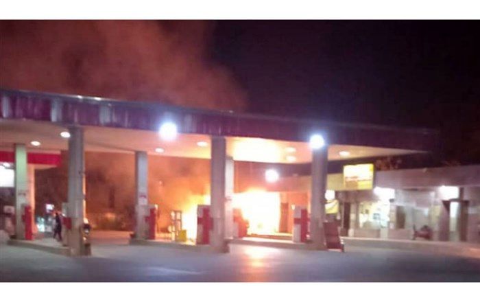آتش‌سوزی در جایگاه پمپ بنزین و CNG گلوگاه مهار شد