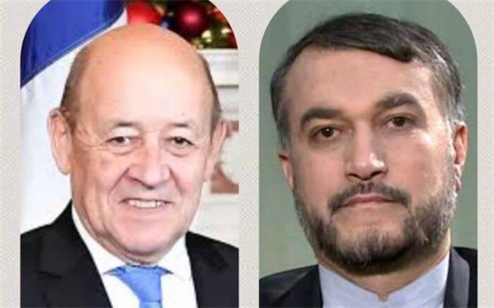 گفت‌وگوی تلفنی وزرای امور خارجه جمهوری اسلامی ایران و فرانسه
