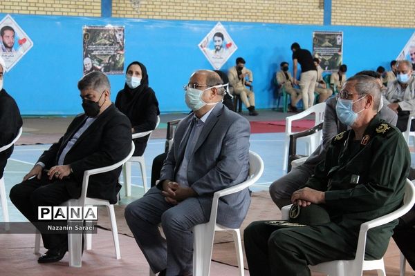 آئین افتتاح مرکز واکسیناسیون ناحیه مقاومت بسیج سپاه سیدالشهدا(ع) شهرستان اسلامشهر