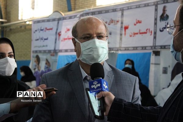 آئین افتتاح مرکز واکسیناسیون ناحیه مقاومت بسیج سپاه سیدالشهدا(ع) شهرستان اسلامشهر