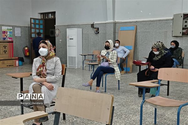 افتتاح دومین سالن  تجمیعی واکسن کرونا در مدرسه شهید رحیمی امیدیه