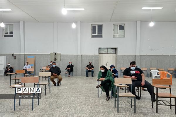 افتتاح دومین سالن  تجمیعی واکسن کرونا در مدرسه شهید رحیمی امیدیه