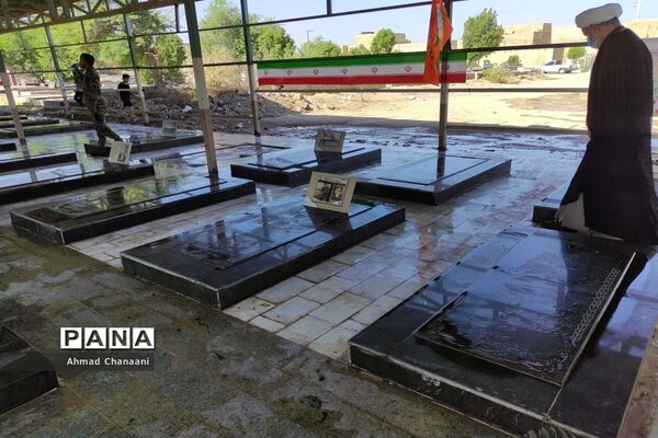 برگزاری آیین غبار روبی و عطر افشانی مزار مطهر شهدای کوت عبدالله