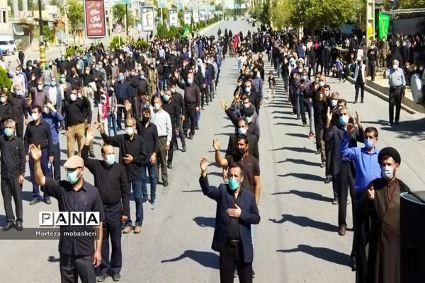 مراسم پیاده‌روی و عزاداری جاماندگان اربعین حسینی در شهر یاسوج
