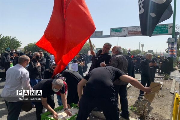 برپایی موکب جاماندگان کربلا در روز اربعین