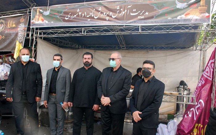 برپایی موکب فرهنگیان شهرری  برای جاماندگان دیار عشق