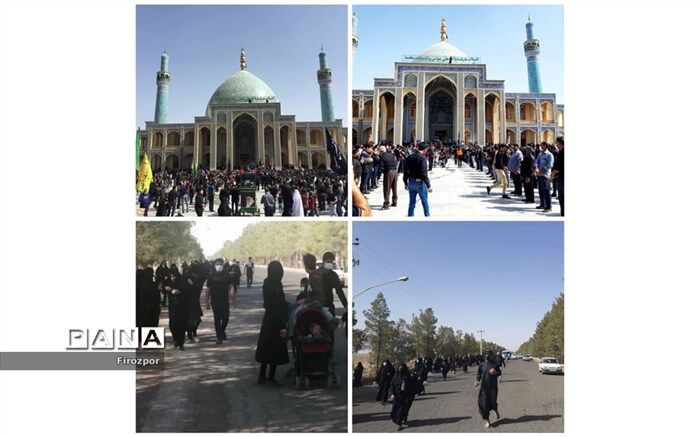 حضور خودجوش چندهزارنفری جاماندگان اربعین حسینی در جاده بادرود آقاعلی عباس